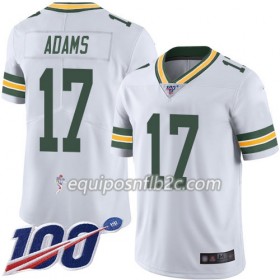 Camiseta Hombre NFL Green Bay Packers Davante Adams 17 Nike Blanco 100th